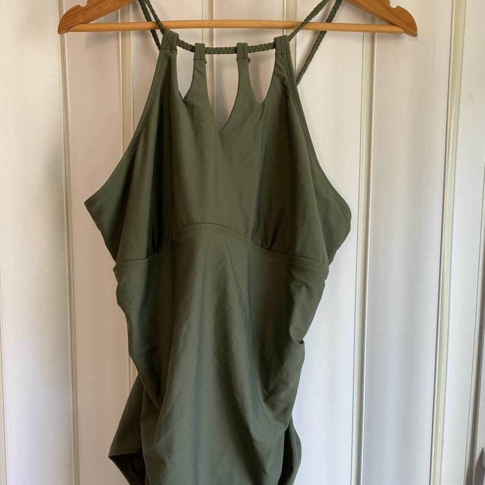 Olive green swim suit